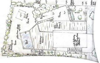 Handgezeichneter Gartenplan Stöppel Garten- und Landschaftsbau GmbH